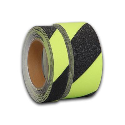Bande antidérapante m2™ fluorescente et photoluminescente rayée R13 