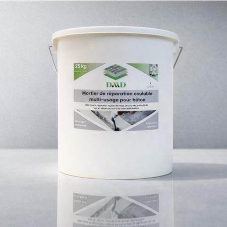 Mortier de réparation coulable multi-usage DMD pour béton 25kg 