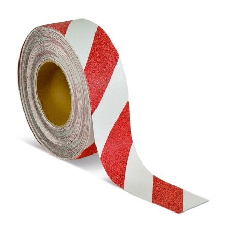 Bande antidérapante m2™ marquage d'avertissement rouge/blanc 