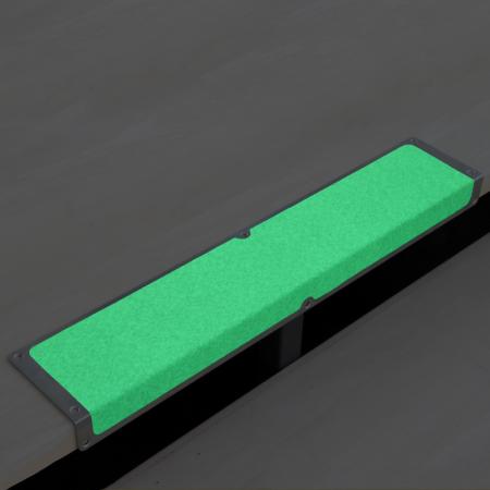 Profilé d'escaliers antidérapant avec nez en aluminium m2™ phosphorescent 